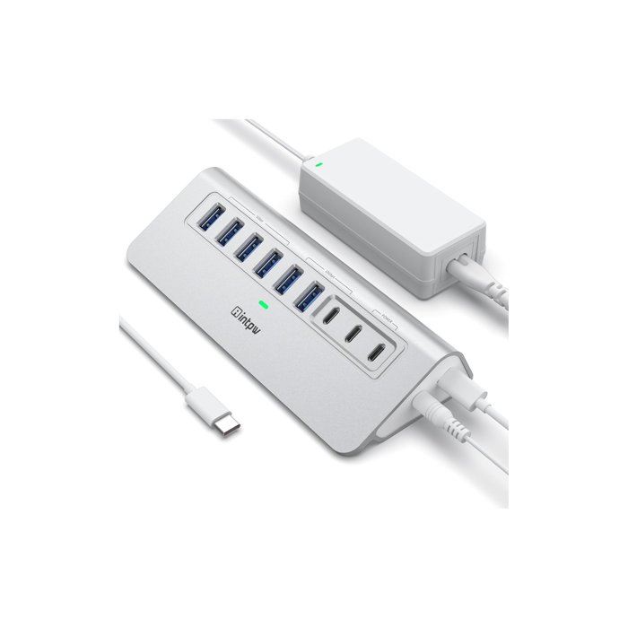 intpw 9-Port USB 3.2 Hub with Quick Charge